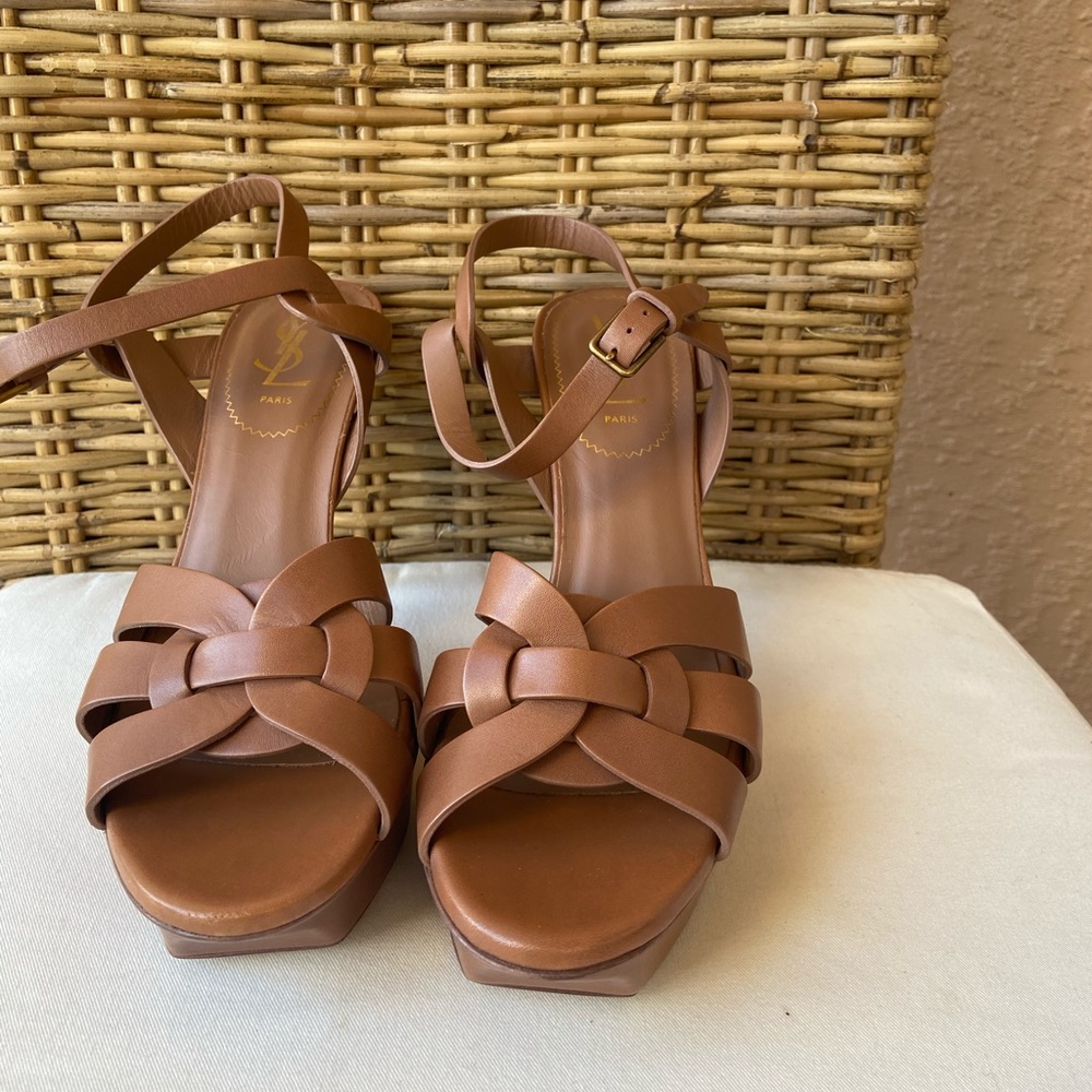 New Yves Saint Laurent Tribute 75mm in Tan 38.5